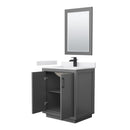 Icon 30" Free Standing Single Basin Vanity Set with Cabinet, Cultured Marble Vanity Top, and Framed Mirror - image 18