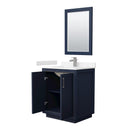 Icon 30" Free Standing Single Basin Vanity Set with Cabinet, Cultured Marble Vanity Top, and Framed Mirror - image 19