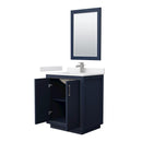Icon 30" Free Standing Single Basin Vanity Set with Cabinet, Cultured Marble Vanity Top, and Framed Mirror - image 20
