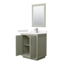 Icon 30" Free Standing Single Basin Vanity Set with Cabinet, Cultured Marble Vanity Top, and Framed Mirror - image 21