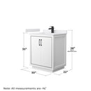Icon 30" Free Standing Single Basin Vanity Set with Cabinet and Cultured Marble Vanity Top - image 7
