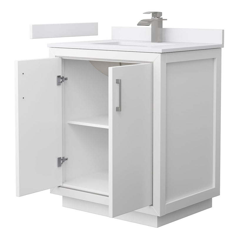 Icon 30" Free Standing Single Basin Vanity Set with Cabinet and Cultured Marble Vanity Top - image 9
