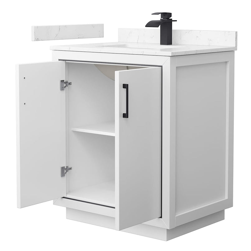 Icon 30" Free Standing Single Basin Vanity Set with Cabinet and Cultured Marble Vanity Top - image 10