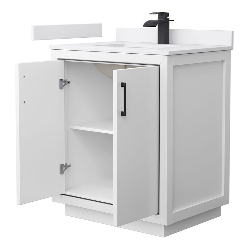 Icon 30" Free Standing Single Basin Vanity Set with Cabinet and Cultured Marble Vanity Top - image 11