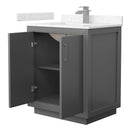 Icon 30" Free Standing Single Basin Vanity Set with Cabinet and Cultured Marble Vanity Top - image 14