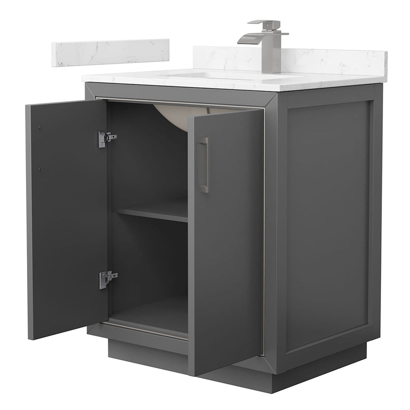 Icon 30" Free Standing Single Basin Vanity Set with Cabinet and Cultured Marble Vanity Top - image 14