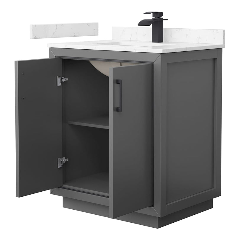 Icon 30" Free Standing Single Basin Vanity Set with Cabinet and Cultured Marble Vanity Top - image 16