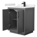 Icon 30" Free Standing Single Basin Vanity Set with Cabinet and Cultured Marble Vanity Top - image 17