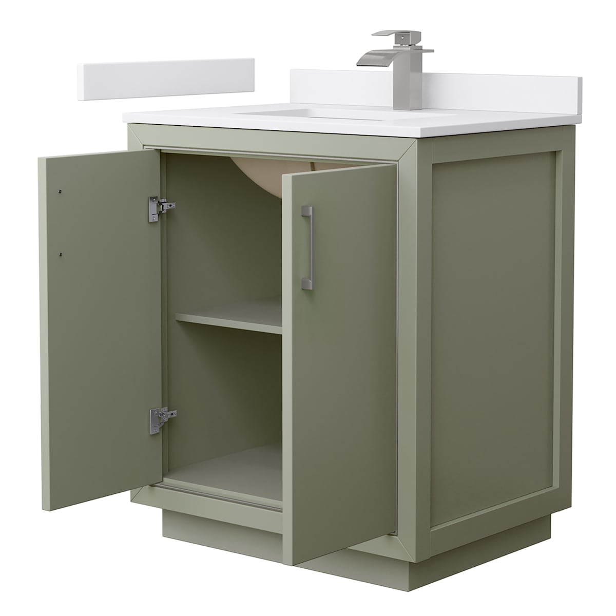 Icon 30" Free Standing Single Basin Vanity Set with Cabinet and Cultured Marble Vanity Top - image 21