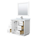 Icon 42" Free Standing Single Basin Vanity Set with Cabinet, Marble Vanity Top, and Framed Mirror - image 2