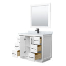 Icon 42" Free Standing Single Basin Vanity Set with Cabinet, Marble Vanity Top, and Framed Mirror - image 9