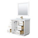 Icon 42" Free Standing Single Basin Vanity Set with Cabinet, Marble Vanity Top, and Framed Mirror - image 10