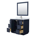 Icon 42" Free Standing Single Basin Vanity Set with Cabinet, Marble Vanity Top, and Framed Mirror - image 14