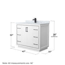 Icon 42" Free Standing Single Basin Vanity Set with Cabinet and Marble Vanity Top - image 6