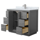 Icon 42" Free Standing Single Basin Vanity Set with Cabinet and Marble Vanity Top - image 10