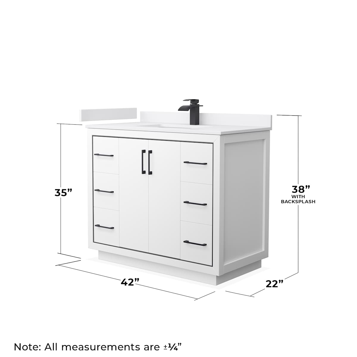 Icon 42" Free Standing Single Basin Vanity Set with Cabinet, Cultured Marble Vanity Top, and Framed Mirror