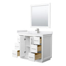 Icon 42" Free Standing Single Basin Vanity Set with Cabinet, Cultured Marble Vanity Top, and Framed Mirror - image 10
