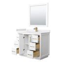 Icon 42" Free Standing Single Basin Vanity Set with Cabinet, Cultured Marble Vanity Top, and Framed Mirror - image 14