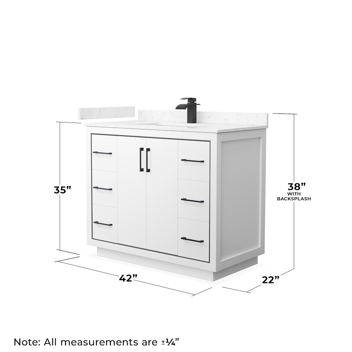 Icon 42" Free Standing Single Basin Vanity Set with Cabinet and Cultured Marble Vanity Top - image 7