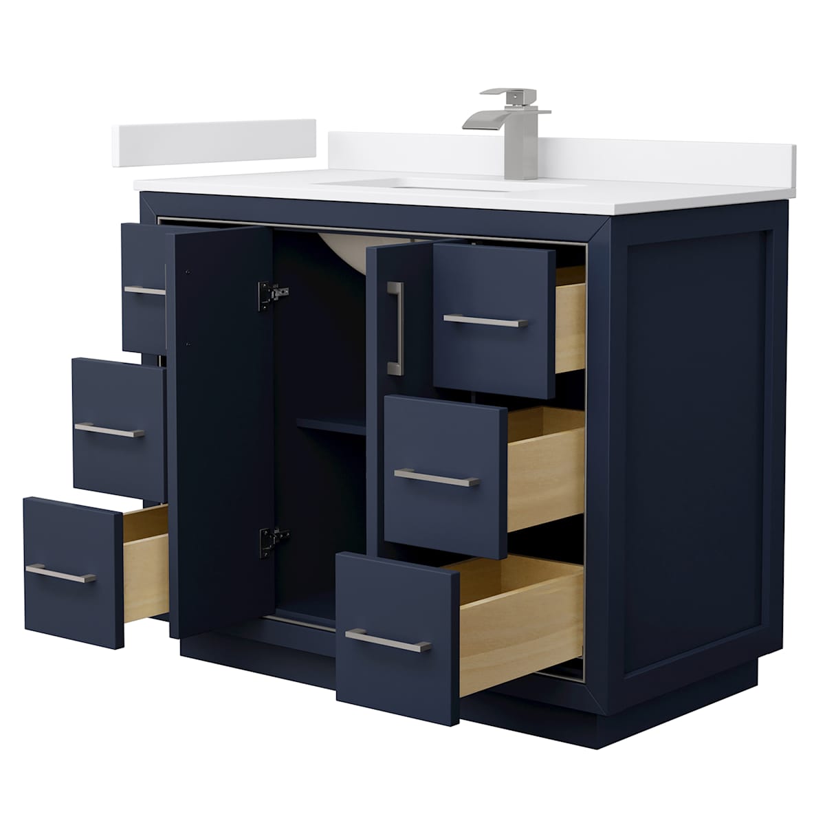 Icon 42" Free Standing Single Basin Vanity Set with Cabinet and Cultured Marble Vanity Top - image 19