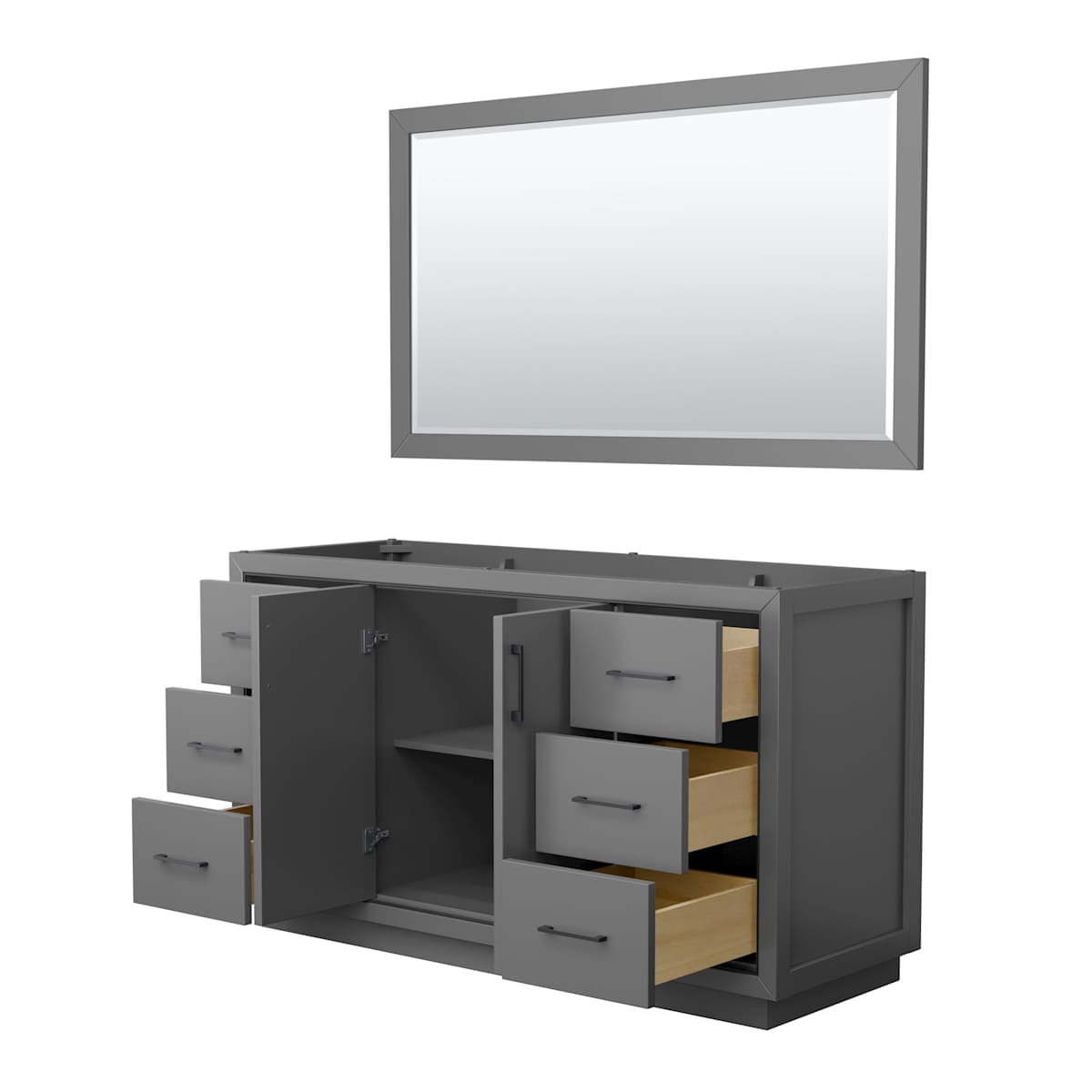 Icon 60" Single Free Standing Vanity Cabinet - Less Vanity Top
