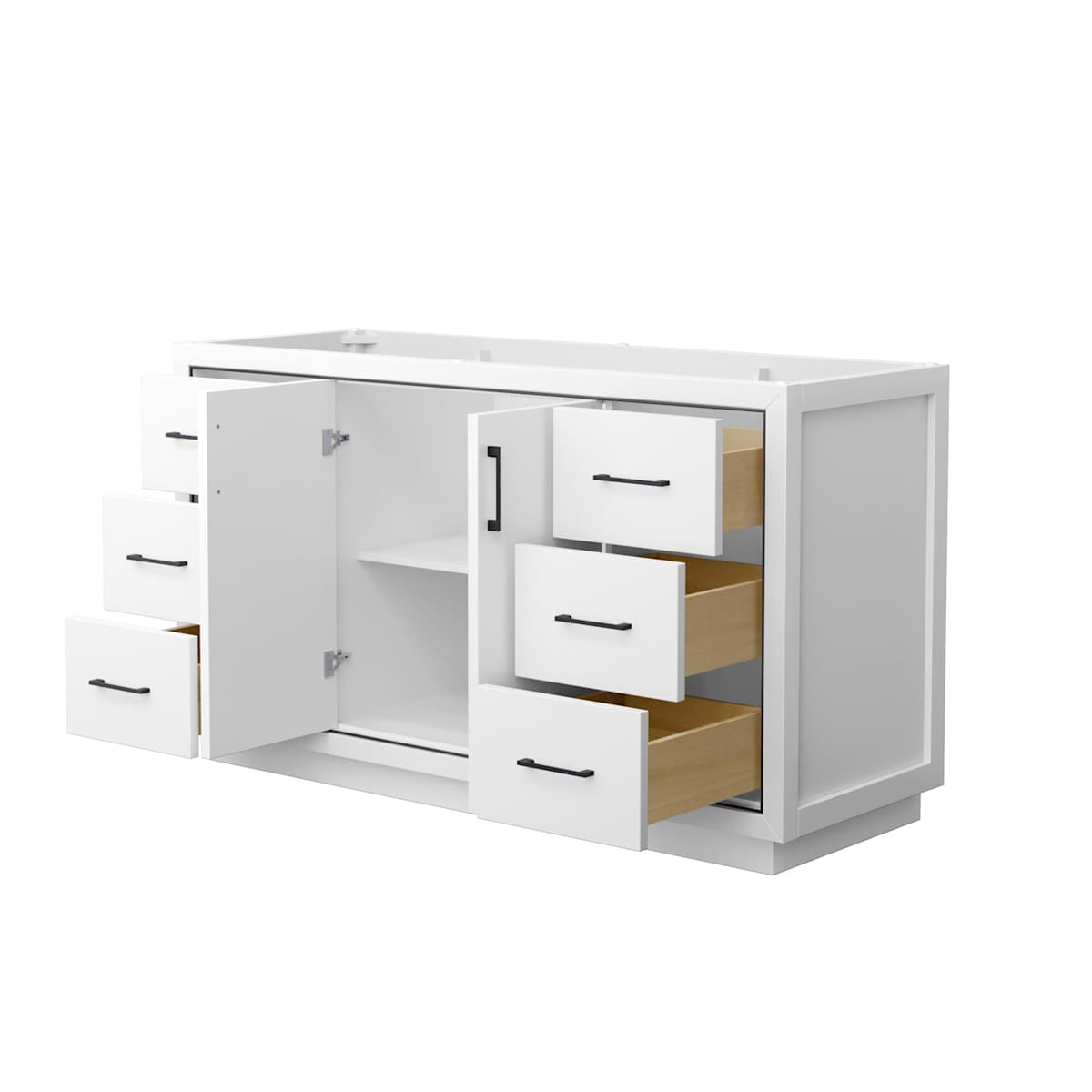 Icon 60" Single Free Standing Vanity Cabinet Only - Less Vanity Top