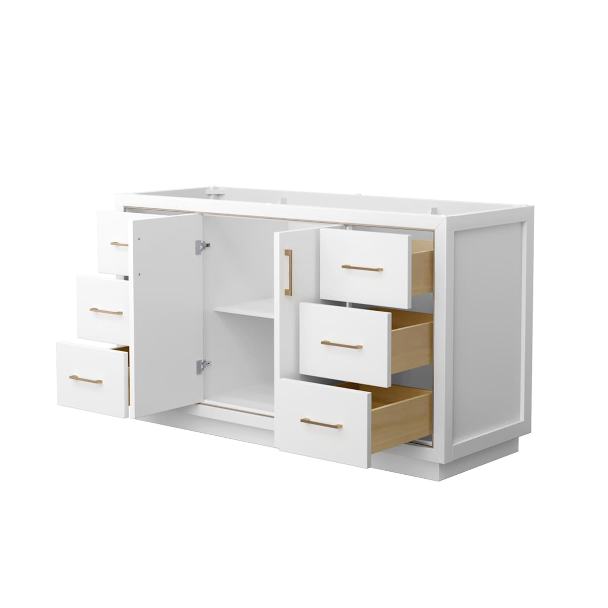Icon 60" Single Free Standing Vanity Cabinet Only - Less Vanity Top