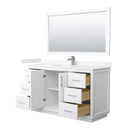 Icon 60" Free Standing Single Basin Vanity Set with Cabinet, Cultured Marble Vanity Top, and Framed Mirror - image 2