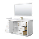 Icon 60" Free Standing Single Basin Vanity Set with Cabinet, Cultured Marble Vanity Top, and Framed Mirror - image 12