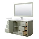 Icon 60" Free Standing Single Basin Vanity Set with Cabinet, Cultured Marble Vanity Top, and Framed Mirror - image 20
