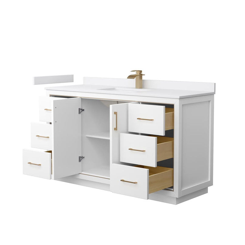 Icon 60" Free Standing Single Basin Vanity Set with Cabinet and Cultured Marble Vanity Top - image 13