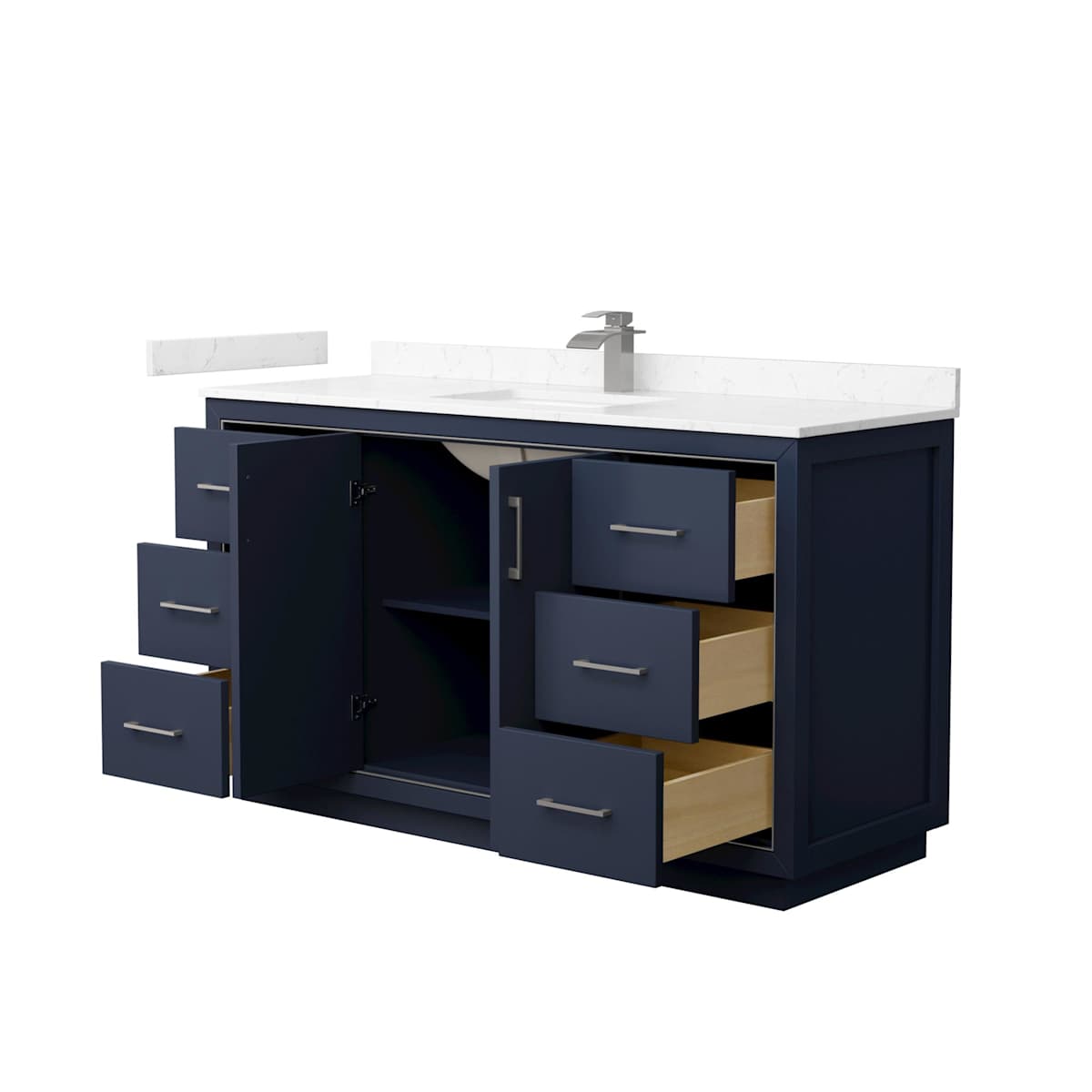 Icon 60" Free Standing Single Basin Vanity Set with Cabinet and Cultured Marble Vanity Top - image 18