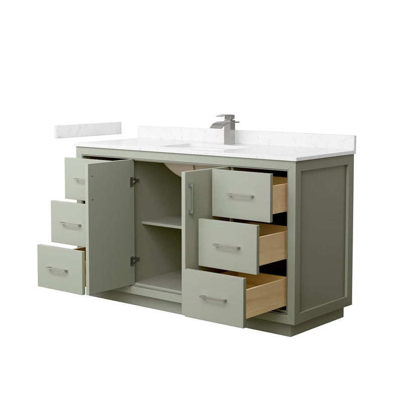Icon 60" Free Standing Single Basin Vanity Set with Cabinet and Cultured Marble Vanity Top - image 20