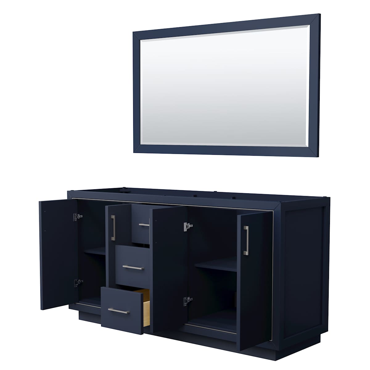 Icon 66" Double Free Standing Vanity Cabinet - Less Vanity Top - image 13