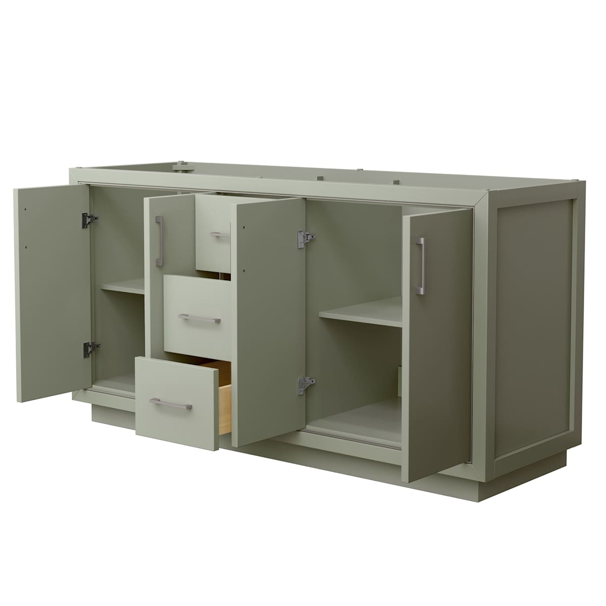 Icon 66" Double Free Standing Vanity Cabinet Only - Less Vanity Top