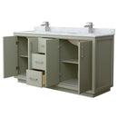 Icon 66" Free Standing Double Basin Vanity Set with Cabinet and Marble Vanity Top - image 13