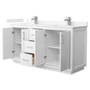 Icon 66" Free Standing Double Basin Vanity Set with Cabinet and Cultured Marble Vanity Top - image 2