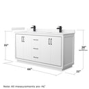 Icon 66" Free Standing Double Basin Vanity Set with Cabinet and Cultured Marble Vanity Top - image 7