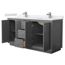 Icon 66" Free Standing Double Basin Vanity Set with Cabinet and Cultured Marble Vanity Top - image 15