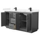 Icon 66" Free Standing Double Basin Vanity Set with Cabinet and Cultured Marble Vanity Top - image 16