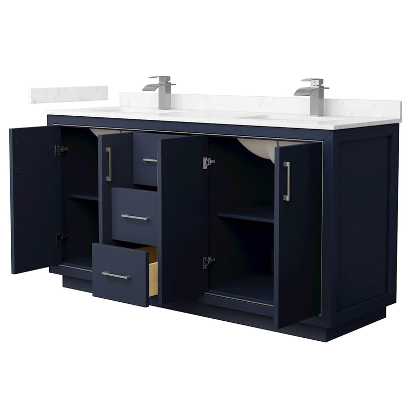 Icon 66" Free Standing Double Basin Vanity Set with Cabinet and Cultured Marble Vanity Top - image 18