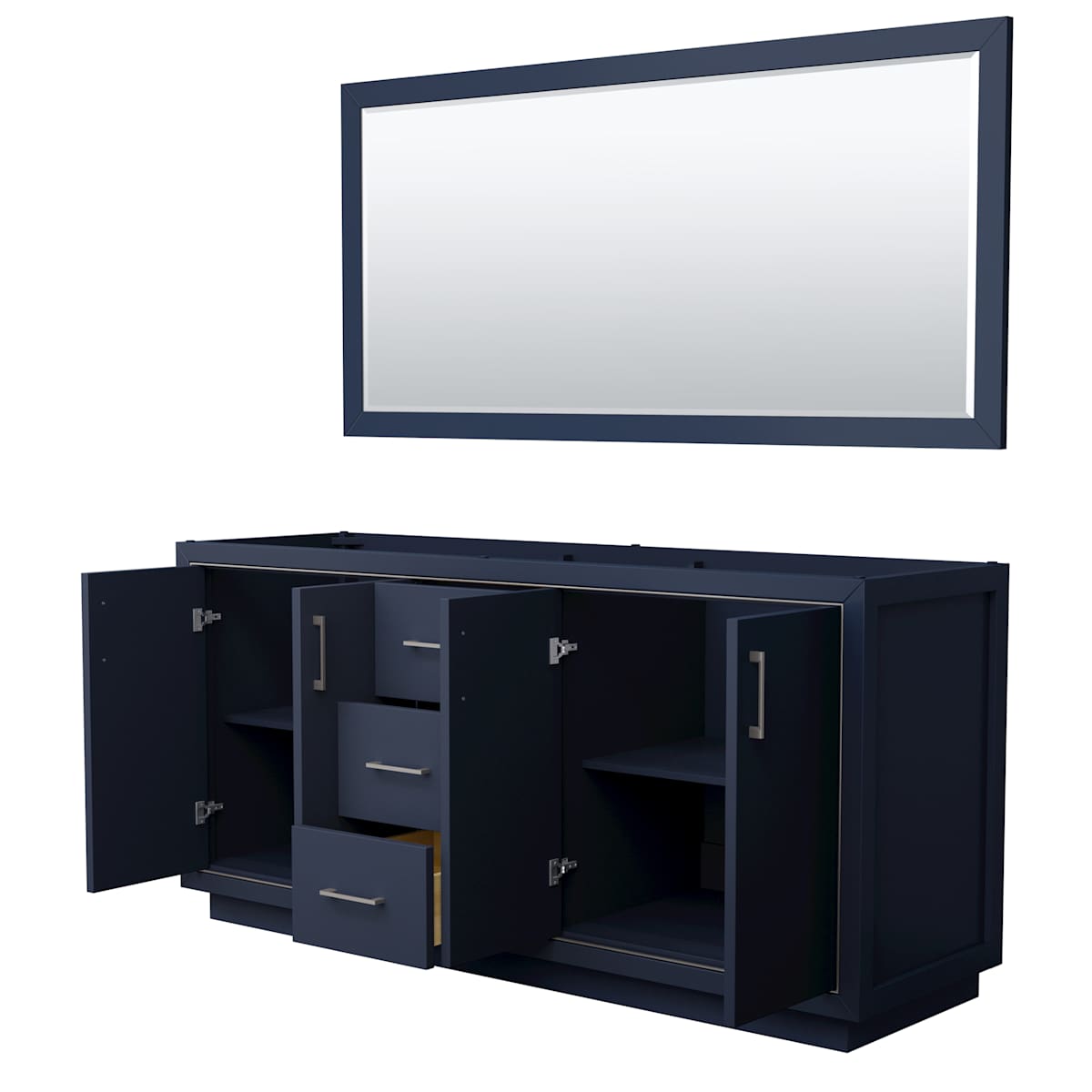 Icon 71" Double Free Standing Vanity Cabinet - Less Vanity Top - image 13
