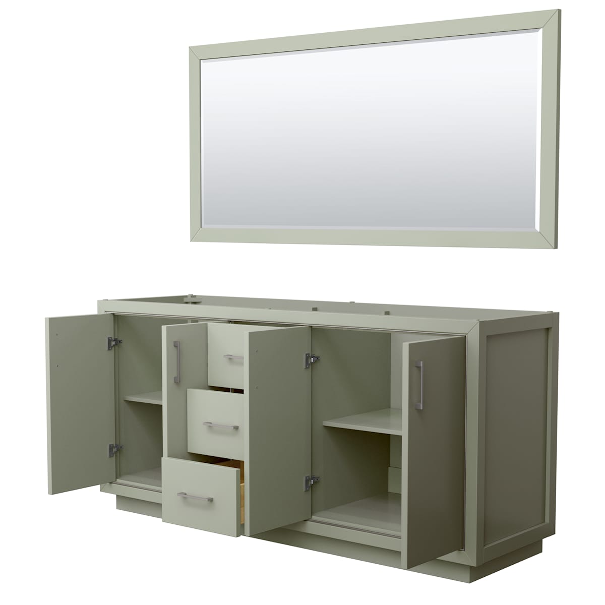 Icon 71" Double Free Standing Vanity Cabinet - Less Vanity Top - image 15