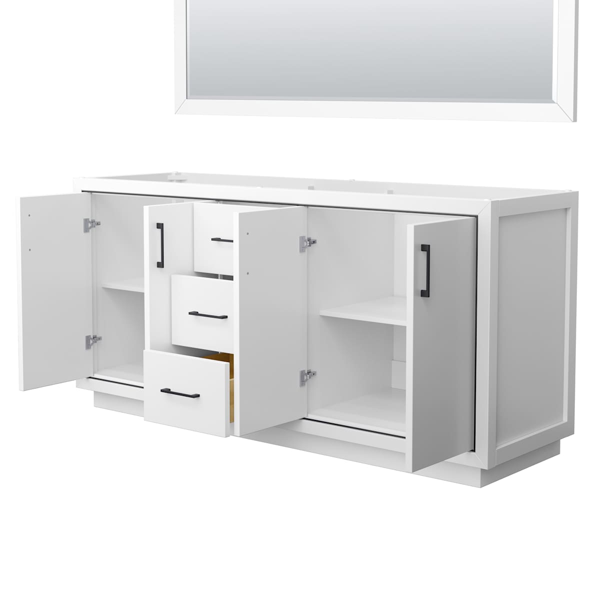 Icon 71" Double Free Standing Vanity Cabinet Only - Less Vanity Top