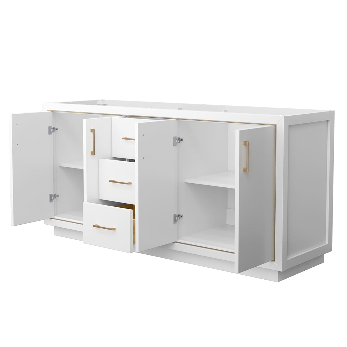 Icon 71" Double Free Standing Vanity Cabinet Only - Less Vanity Top - image 8
