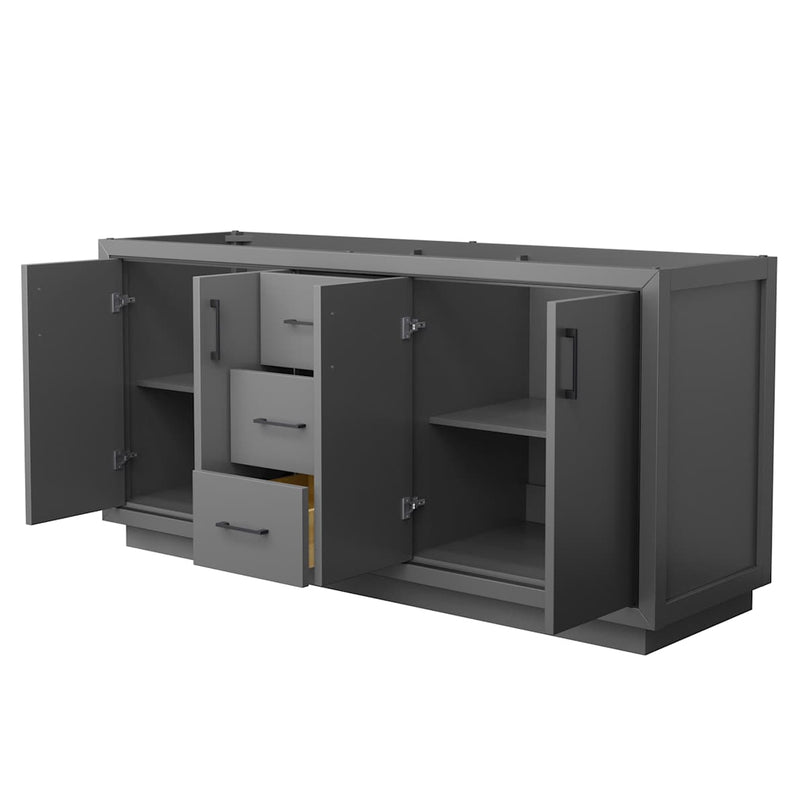 Icon 71" Double Free Standing Vanity Cabinet Only - Less Vanity Top - image 10