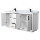 Icon 72" Free Standing Double Basin Vanity Set with Cabinet and Marble Vanity Top - image 8