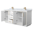 Icon 72" Free Standing Double Basin Vanity Set with Cabinet and Marble Vanity Top - image 9