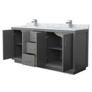Icon 72" Free Standing Double Basin Vanity Set with Cabinet and Marble Vanity Top - image 10
