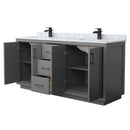 Icon 72" Free Standing Double Basin Vanity Set with Cabinet and Marble Vanity Top - image 11